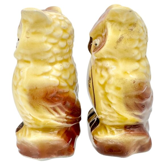 Vintage Scotty Wheeling Jamboree Owl Salt and Pepper Shakers Googly Eyes Move - Picture 9 of 9